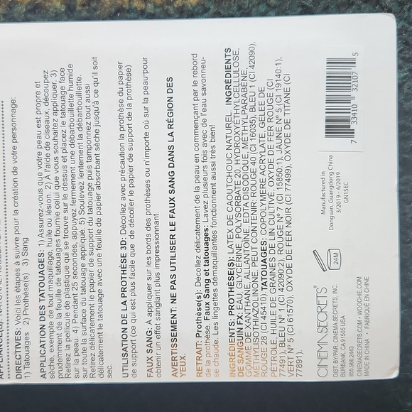 3D FX kit ☆ Buttons ☆ FX Blood ☆ no glue needed ☆ Brand New in pkg ☆ Halloween - Picture 10 of 13